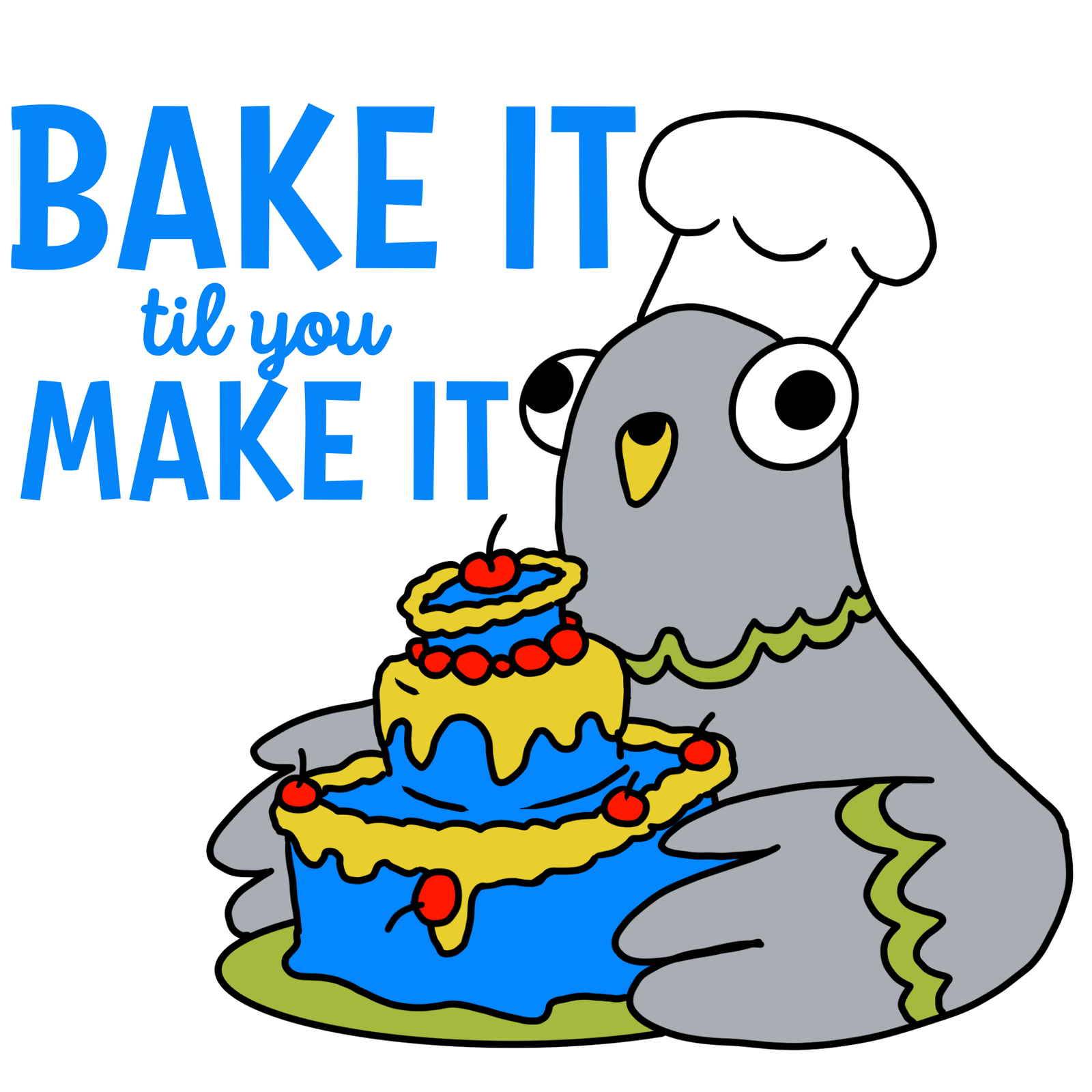 Bake It til you Make It - Embroidered Garbadge - Image 3