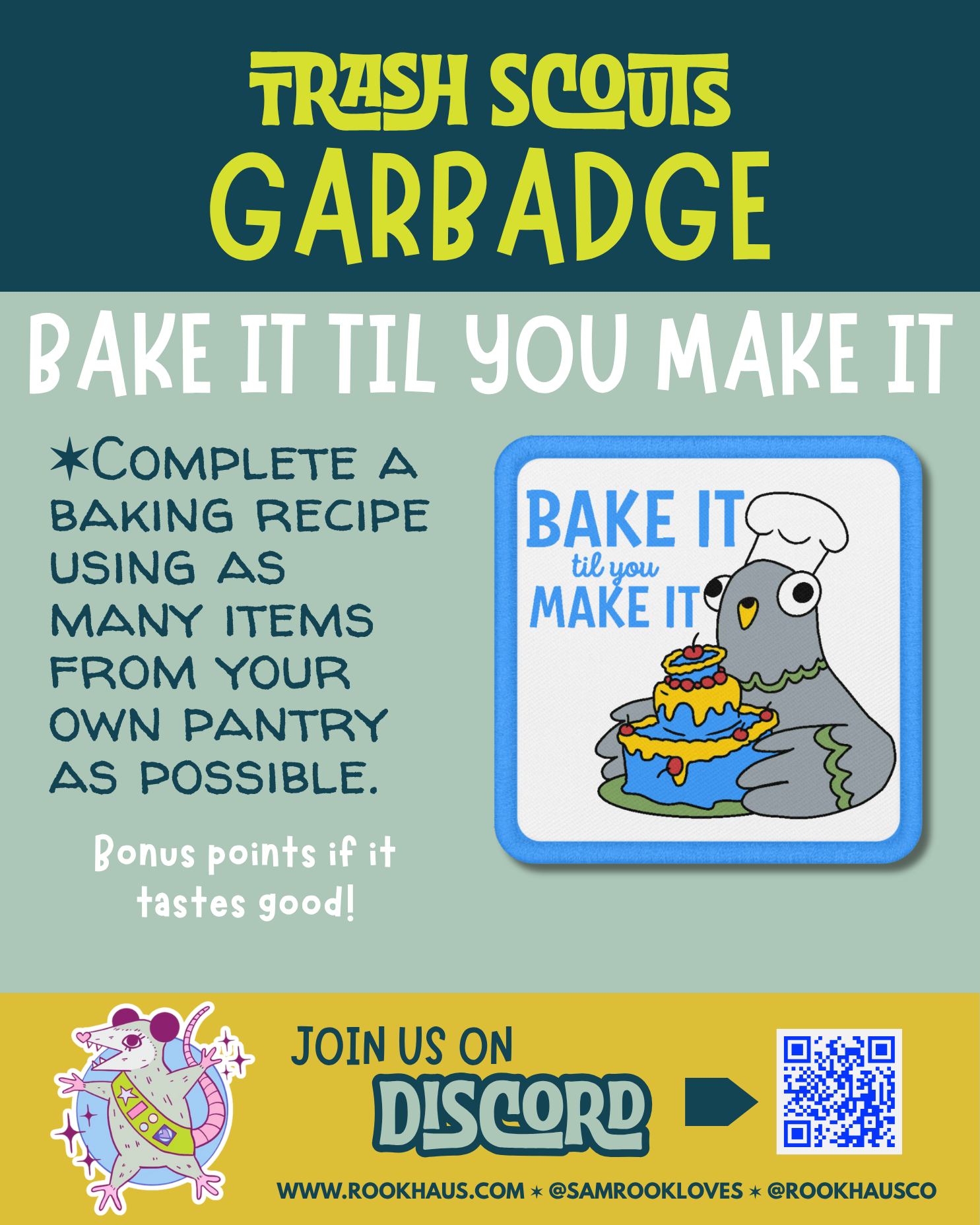 Bake It til you Make It - Embroidered Garbadge - Image 2